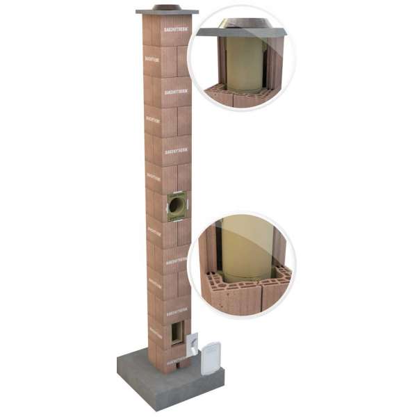 Bakonytherm BTP-160 plusz komplett kéményrendszer - 